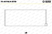 GLYCO 71-4776/4 STD Pleuellagerschale