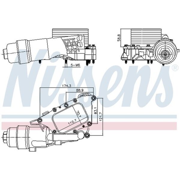 NISSENS 91385 Ölkühler, Motoröl