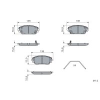 BOSCH 0 986 460 232 Bremsbelagsatz, Scheibenbremse