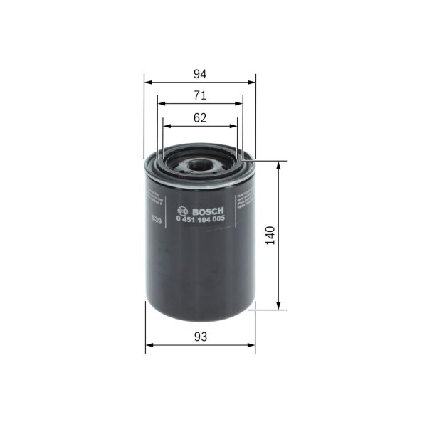 BOSCH 0 451 104 005 Ölfilter
