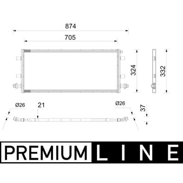 MAHLE CIR 44 000P Niedertemperaturkühler, Ladeluftkühler