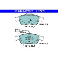 ATE 13.0470-7273.2 Bremsbelagsatz, Scheibenbremse