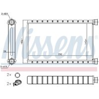 NISSENS 70527 Wärmetauscher, Innenraumheizung