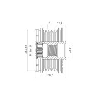 VALEO 588444 Generatorfreilauf