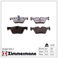 ZIMMERMANN 25307.975.1 Bremsbelagsatz, Scheibenbremse