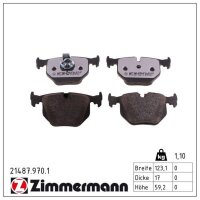 ZIMMERMANN 21487.970.1 Bremsbelagsatz, Scheibenbremse