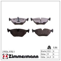 ZIMMERMANN 21934.970.1 Bremsbelagsatz, Scheibenbremse