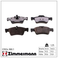ZIMMERMANN 23924.980.1 Bremsbelagsatz, Scheibenbremse
