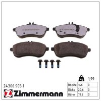 ZIMMERMANN 24306.905.1 Bremsbelagsatz, Scheibenbremse