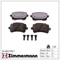 ZIMMERMANN 24483.970.1 Bremsbelagsatz, Scheibenbremse