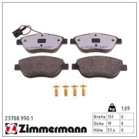 ZIMMERMANN 23708.990.1 Bremsbelagsatz, Scheibenbremse
