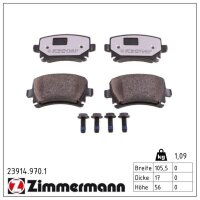 ZIMMERMANN 23914.970.1 Bremsbelagsatz, Scheibenbremse