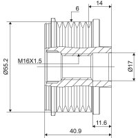 VALEO 588005 Generatorfreilauf