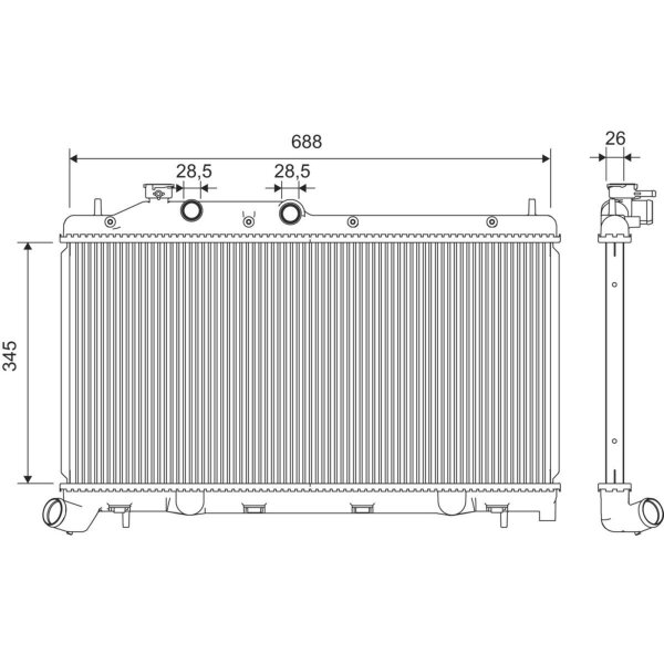 VALEO 701383 Kühler, Motorkühlung