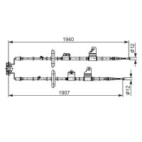 BOSCH 1 987 482 858 Seilzug, Feststellbremse