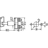 HELLA 6EK 002 843-013 Hauptschalter, Batterie