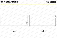 GLYCO 71-4082/4 STD Pleuellagerschale