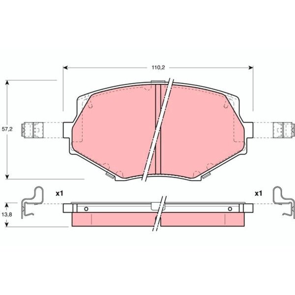 TRW GDB3103 Bremsbelagsatz, Scheibenbremse