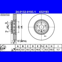 ATE 24.0132-0193.1 Bremsscheibe