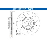 ATE 24.0132-0194.1 Bremsscheibe