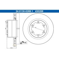 ATE 24.0130-0269.1 Bremsscheibe