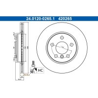ATE 24.0120-0265.1 Bremsscheibe