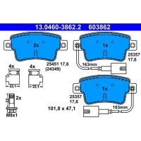 ATE 13.0460-3862.2 Bremsbelagsatz, Scheibenbremse