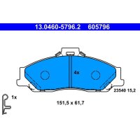 ATE 13.0460-5796.2 Bremsbelagsatz, Scheibenbremse