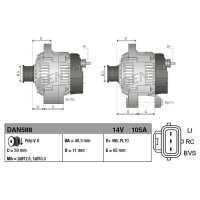 DENSO DAN588 Generator