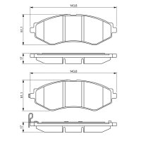 BOSCH 0 986 494 343 Bremsbelagsatz, Scheibenbremse