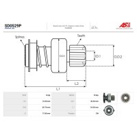 AS-PL SD0529P Freilaufgetriebe, Starter