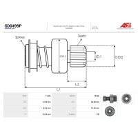 AS-PL SD0499P Freilaufgetriebe, Starter