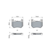 BOSCH 0 986 460 292 Bremsbelagsatz, Scheibenbremse